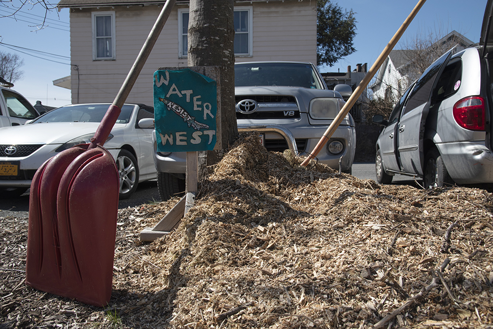 Photo of the dirt and a shovel by the area